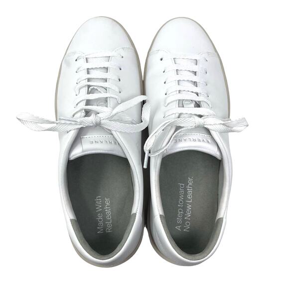 Everlane The ReLeather Tennis Shoe White Size 11.5 NEW - Picture 11 of 11